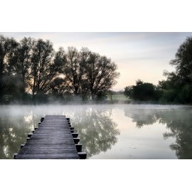 Fototapetas Rūkas kylantis iš ežero